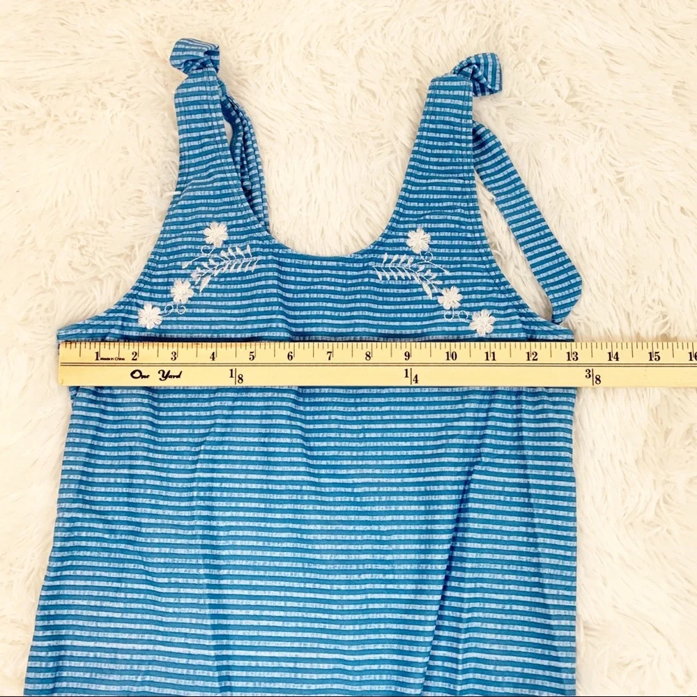 Copper key‎ seersucker embroidered 1 pc swimsuit